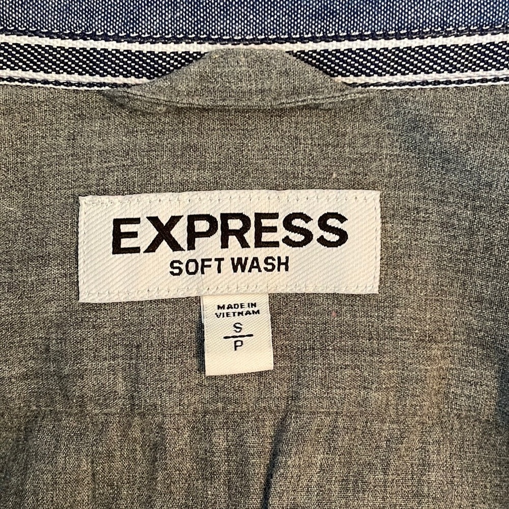 Express Button Down Gray Size S - image 3